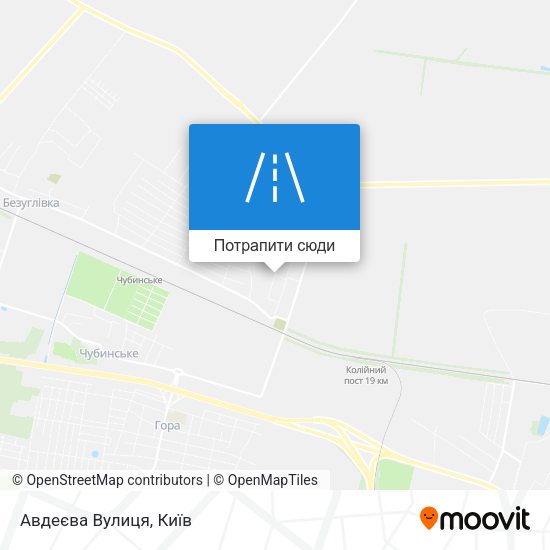Карта Авдеєва Вулиця