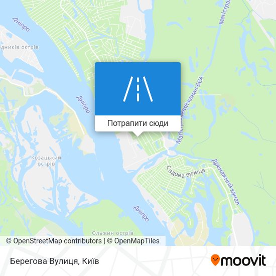 Карта Берегова Вулиця