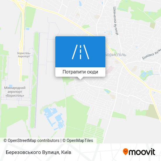 Карта Березовського Вулиця