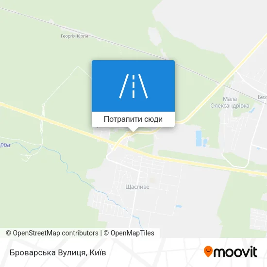 Карта Броварська Вулиця