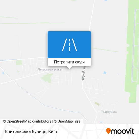 Карта Вчительська Вулиця