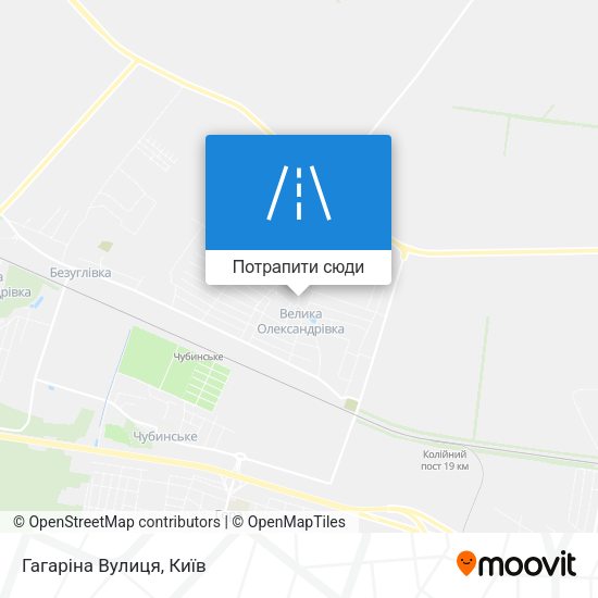 Карта Гагаріна Вулиця