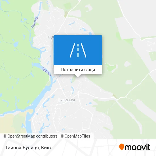 Карта Гайова Вулиця