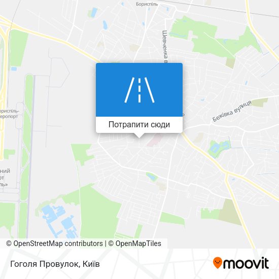 Карта Гоголя Провулок