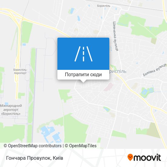 Карта Гончара Провулок