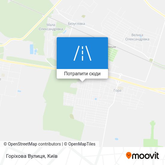 Карта Горіхова Вулиця