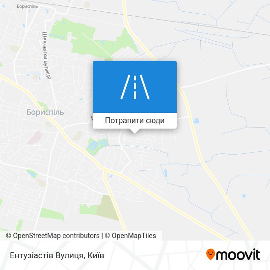 Карта Ентузіастів Вулиця