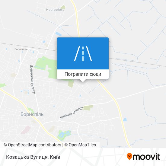 Карта Козацька Вулиця