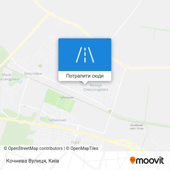 Карта Кочнева Вулиця