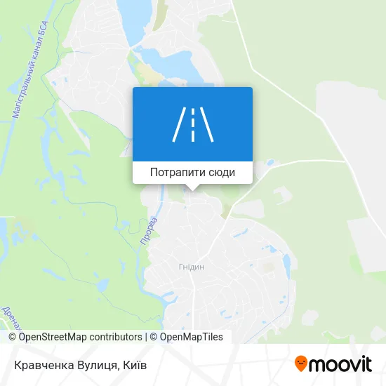 Карта Кравченка Вулиця