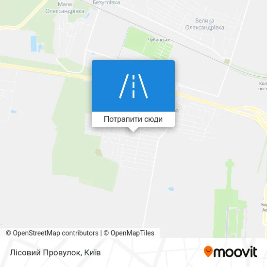 Карта Лісовий Провулок