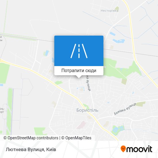 Карта Лютнева Вулиця