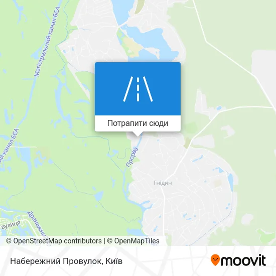Карта Набережний Провулок