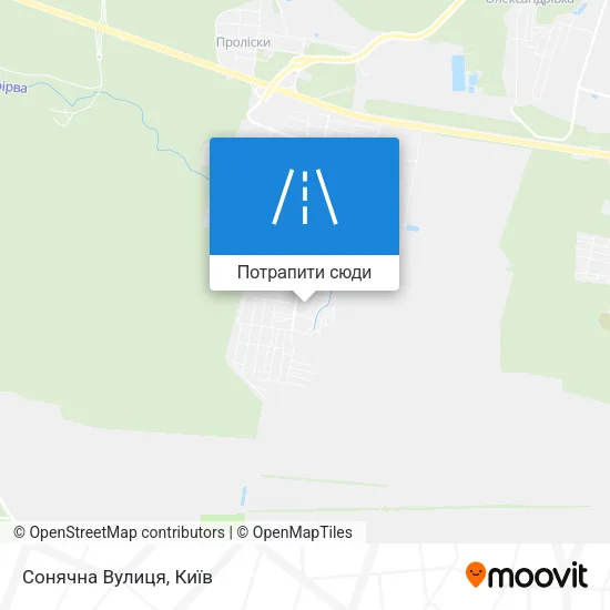 Карта Сонячна Вулиця