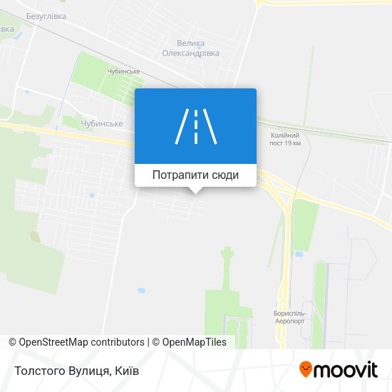 Карта Толстого Вулиця