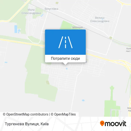 Карта Тургенєва Вулиця