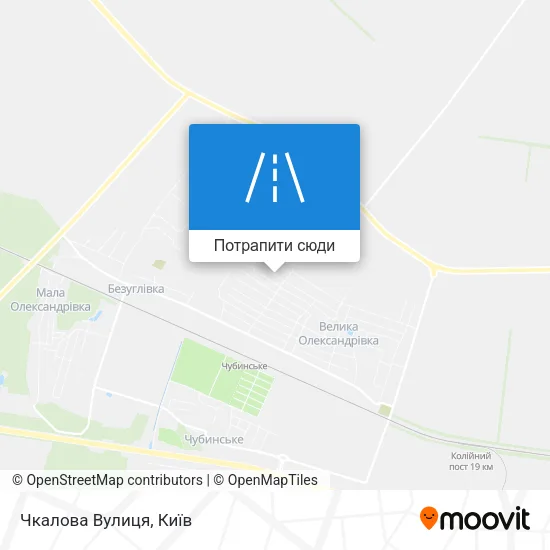 Карта Чкалова Вулиця