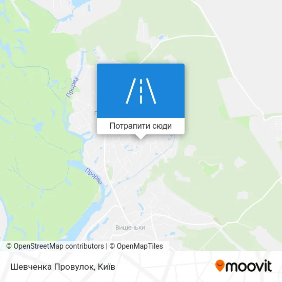 Карта Шевченка Провулок