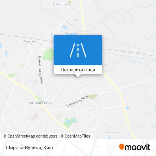 Карта Широка Вулиця