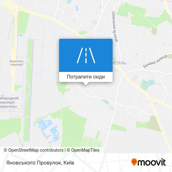 Карта Яновського Провулок