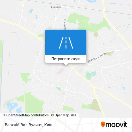 Карта Верхній Вал Вулиця