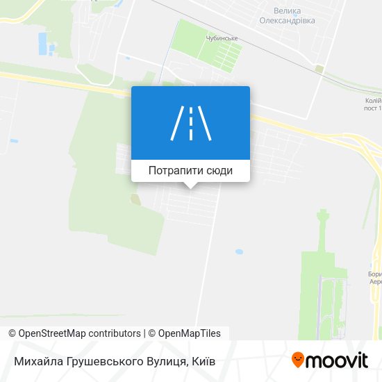 Карта Михайла Грушевського Вулиця