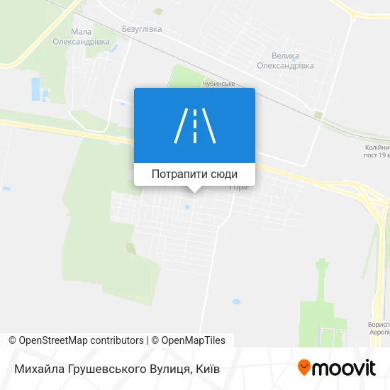 Карта Михайла Грушевського Вулиця