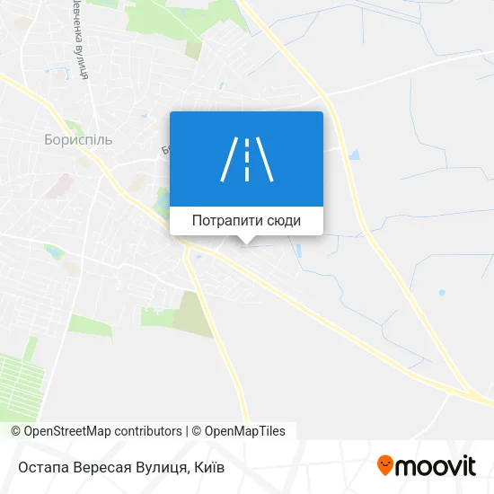 Карта Остапа Вересая Вулиця