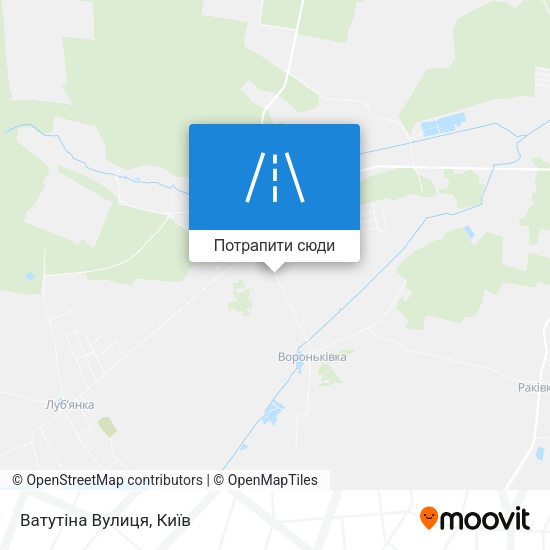 Карта Ватутіна Вулиця