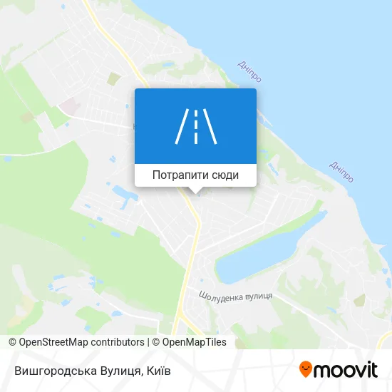 Карта Вишгородська Вулиця