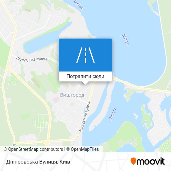 Карта Дніпровська Вулиця