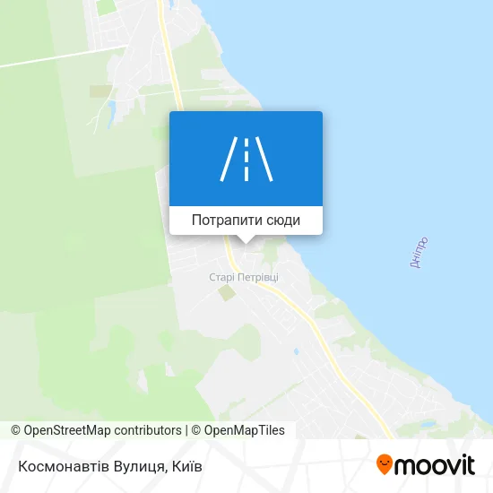Карта Космонавтів Вулиця