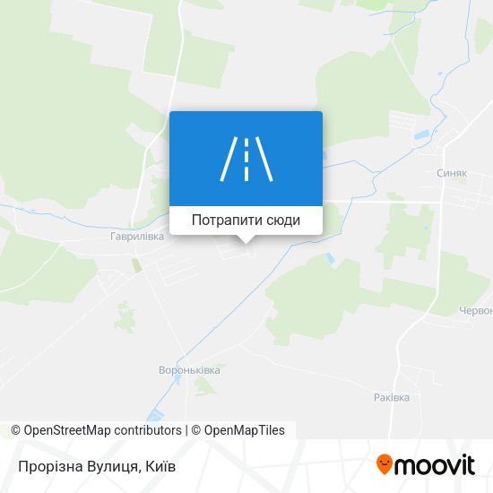 Карта Прорізна Вулиця