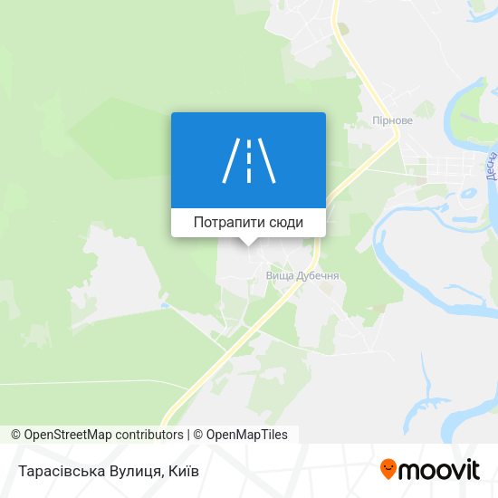 Карта Тарасівська Вулиця