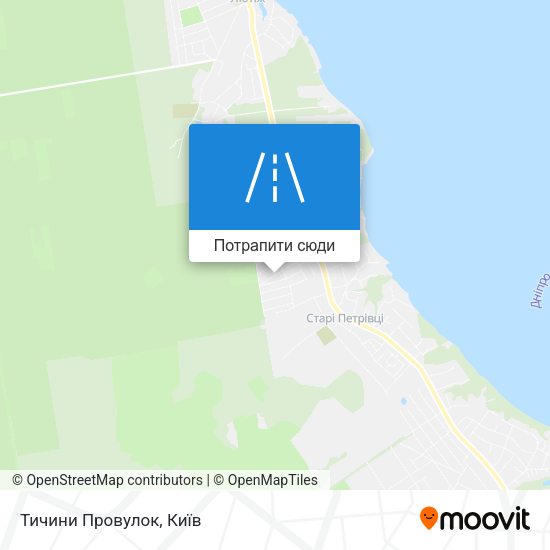Карта Тичини Провулок