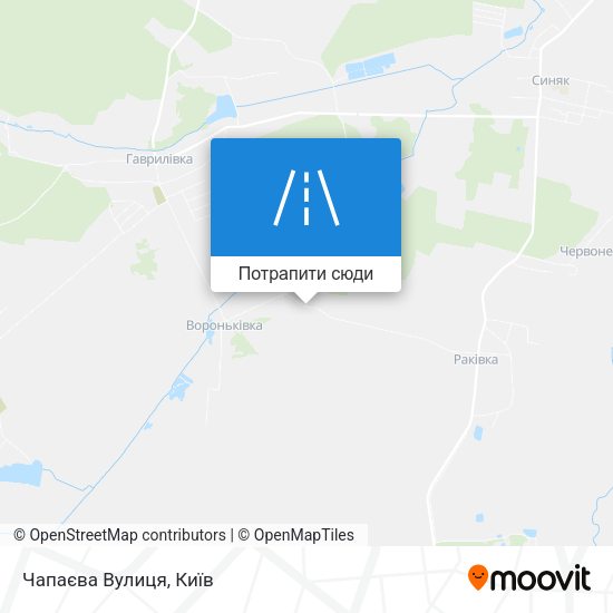 Карта Чапаєва Вулиця