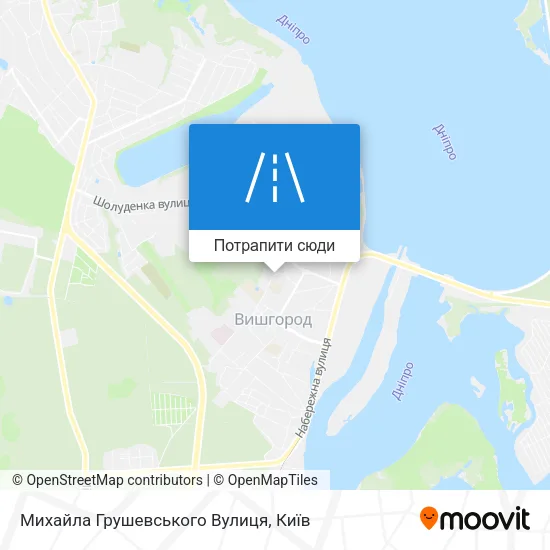 Карта Михайла Грушевського Вулиця