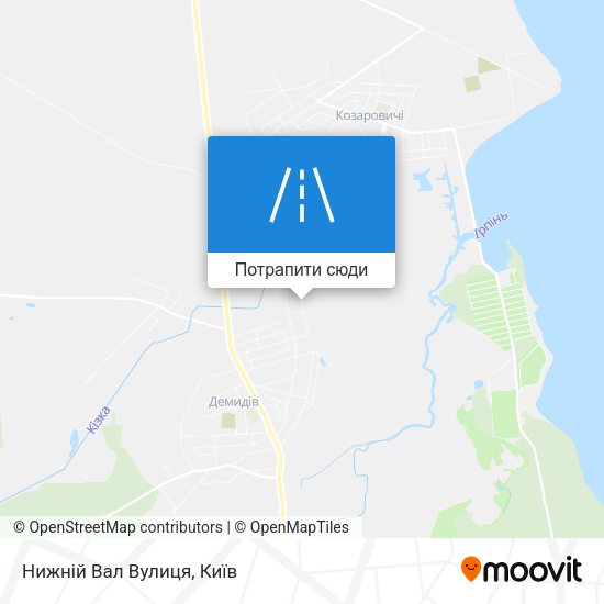 Карта Нижній Вал Вулиця