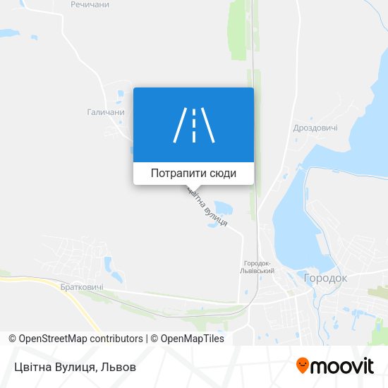 Карта Цвітна Вулиця