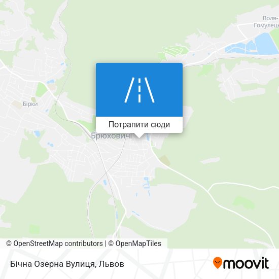 Карта Бічна Озерна Вулиця