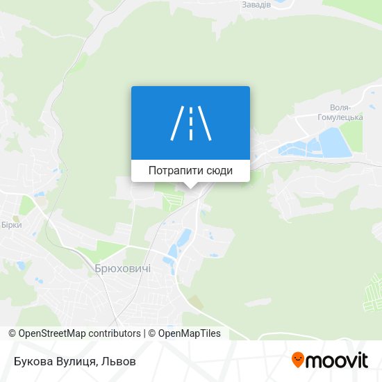 Карта Букова Вулиця