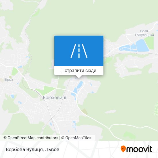Карта Вербова Вулиця