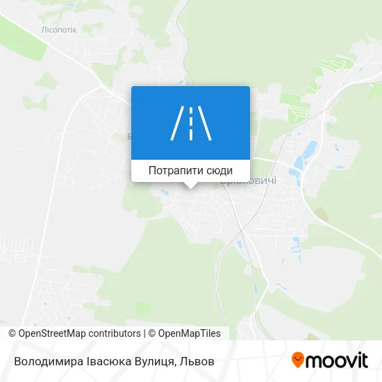 Карта Володимира Івасюка Вулиця