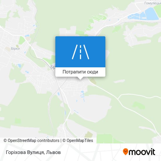 Карта Горіхова Вулиця