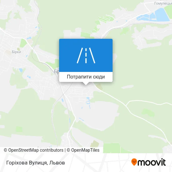 Карта Горіхова Вулиця