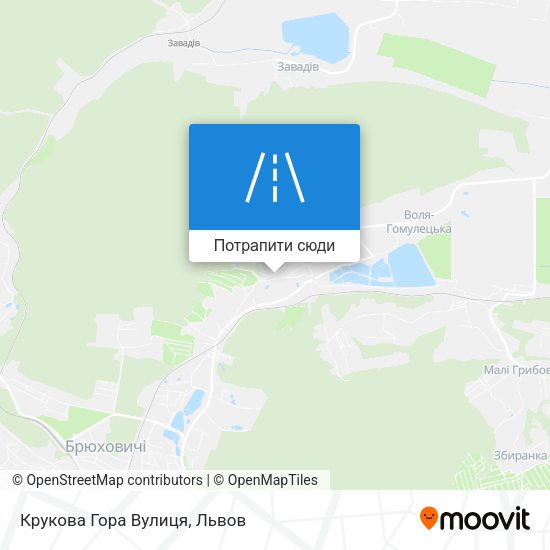 Карта Крукова Гора Вулиця