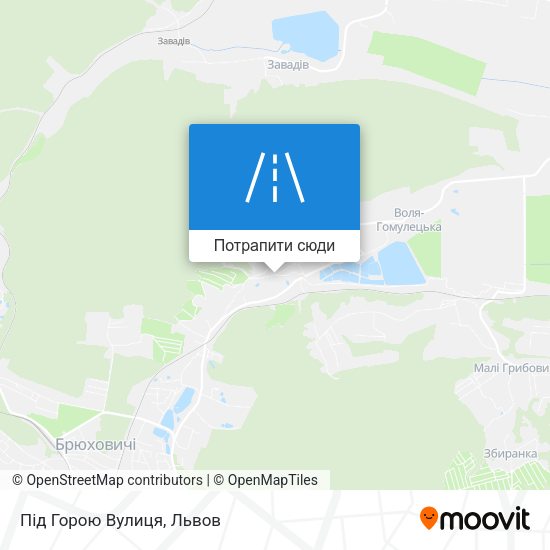 Карта Під Горою Вулиця