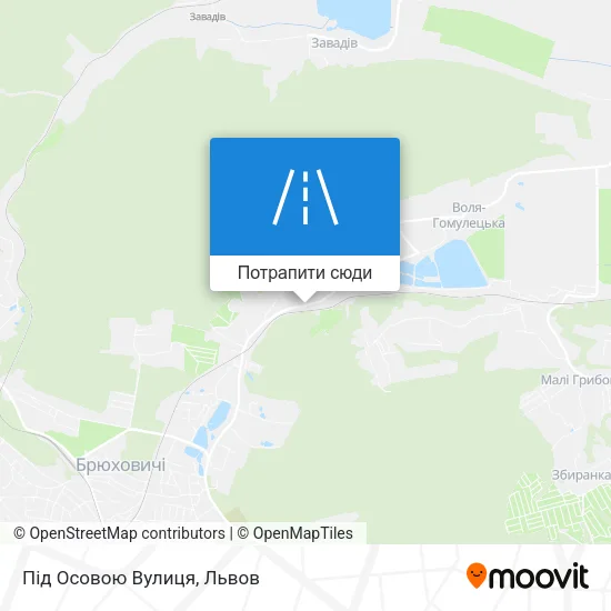 Карта Під Осовою Вулиця