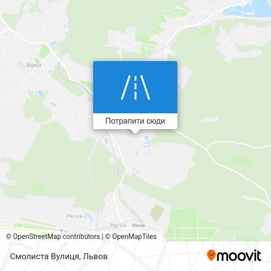 Карта Смолиста Вулиця