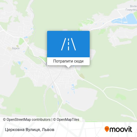 Карта Церковна Вулиця